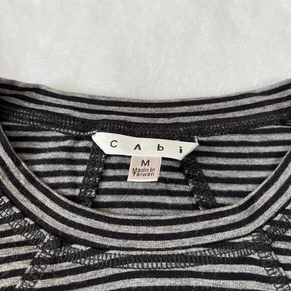 CAbi Crewneck Stripe Top Size Med Style # 795 Stretch Pullover Casual Multicolor - Picture 4 of 8
